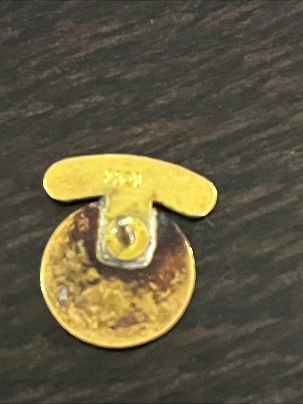 VINTAGE 10K Gold Serb National Federation 50 Years Lapel Pin Enamel Badge